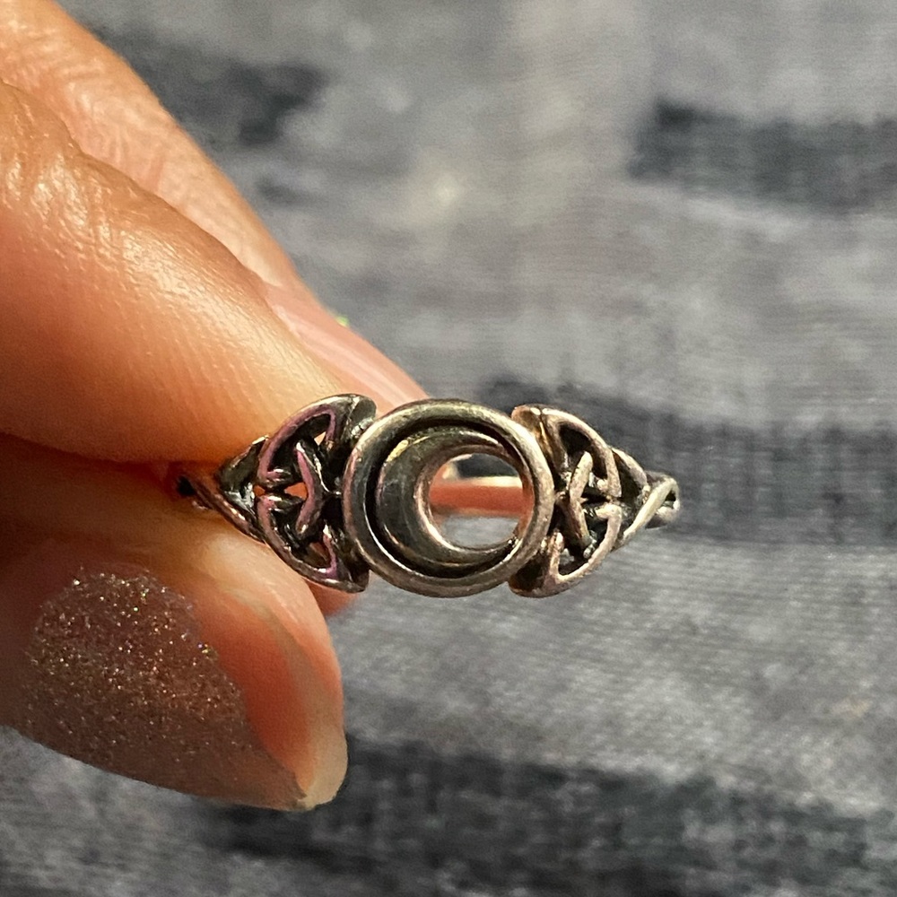 Crescent moon ring